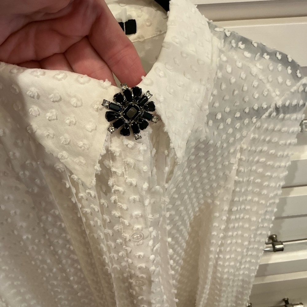 Albert Weiss Black and Silver stoned button covers (earrings converted) - Picture 10 of 12
